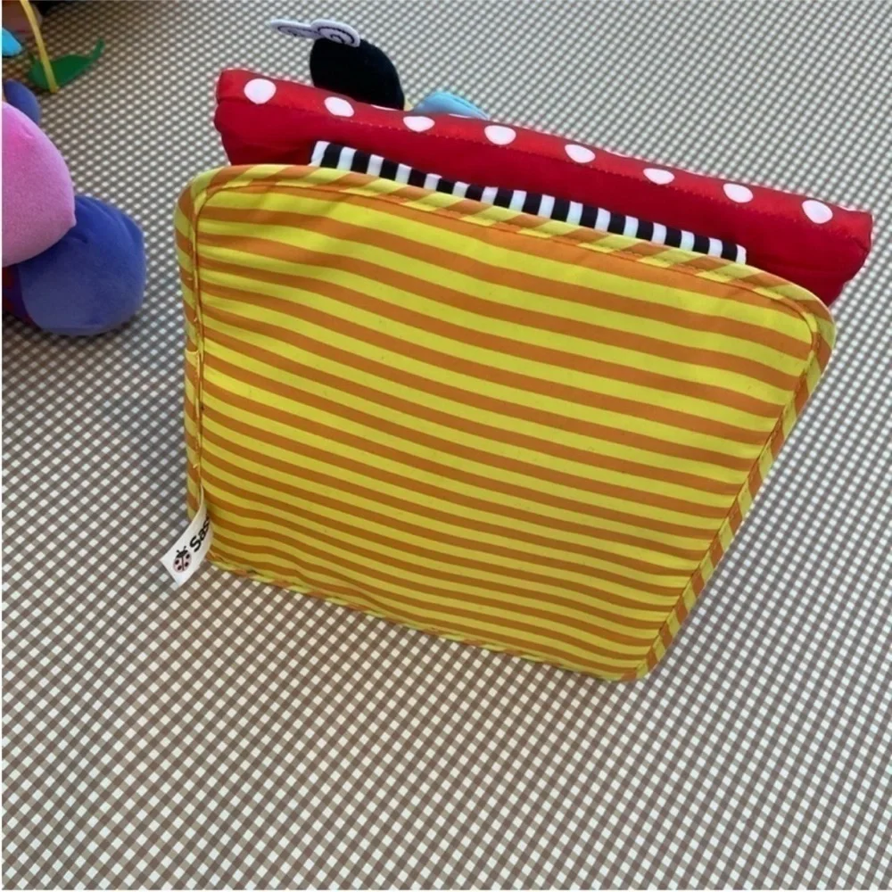 Tummy‎ time mirror/Lamaze puppy squeaker/ IKEA colorful mobile